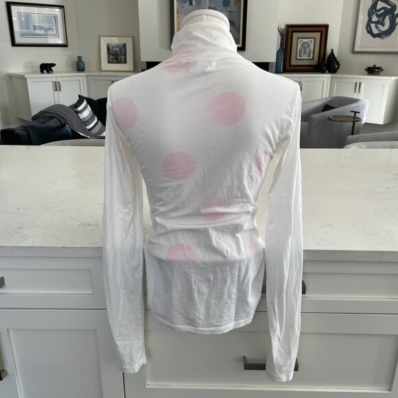 Velvet By Graham & Spencer LS Mock Neck Lightweight Cotton Blend Top White Sz S - Picture 4 of 13